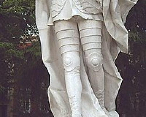 Estatua del conde de Castilla FERNÁN GONZÁLEZ. Por Juan de Villanueva. 1750-1753. Plaza de Oriente, Madrid, España.